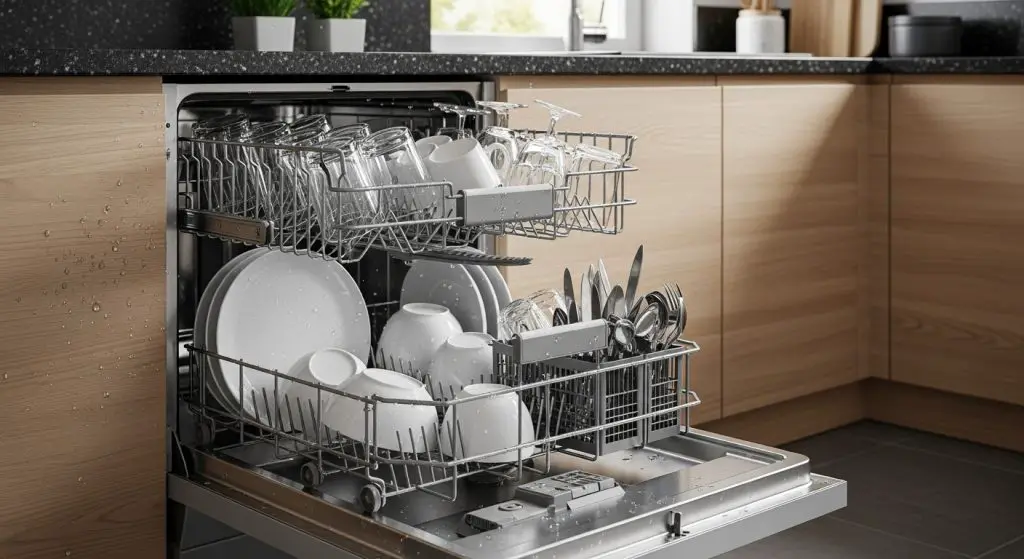 Dishwasher: Throw away a tablespoon before running it: save money at the end of the month.