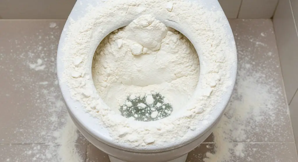 Flour in the toilet, why you should do it the night before going to sleep