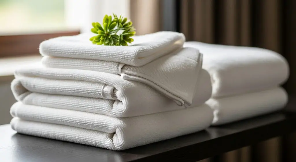 Rough, dry towels: throw some in the washing machine and they’ll be super soft again.
