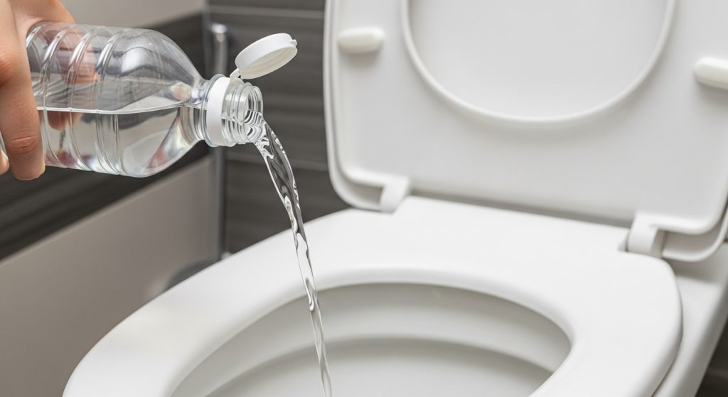 Vinegar in the toilet solves a very annoying problem: many people do it.